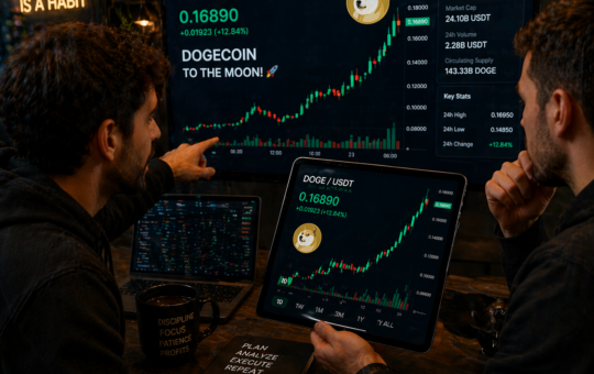 Analysis of a bullish Dogecoin chart