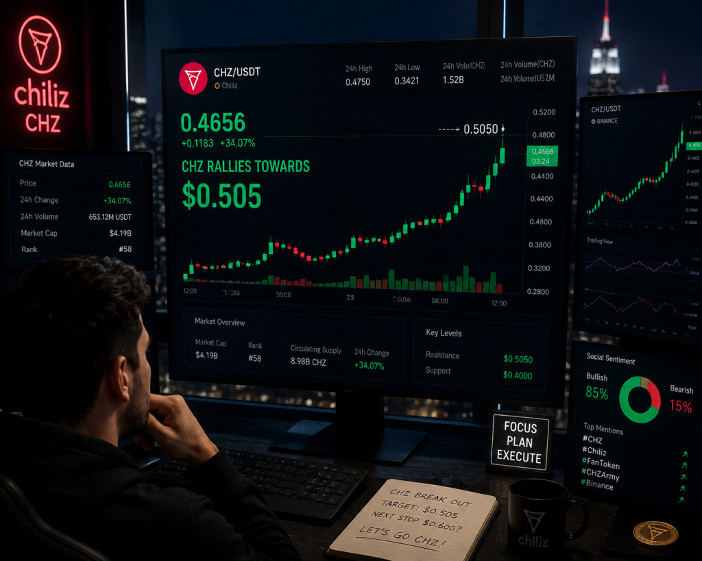 Chiliz is approaching the $0.051 resistance