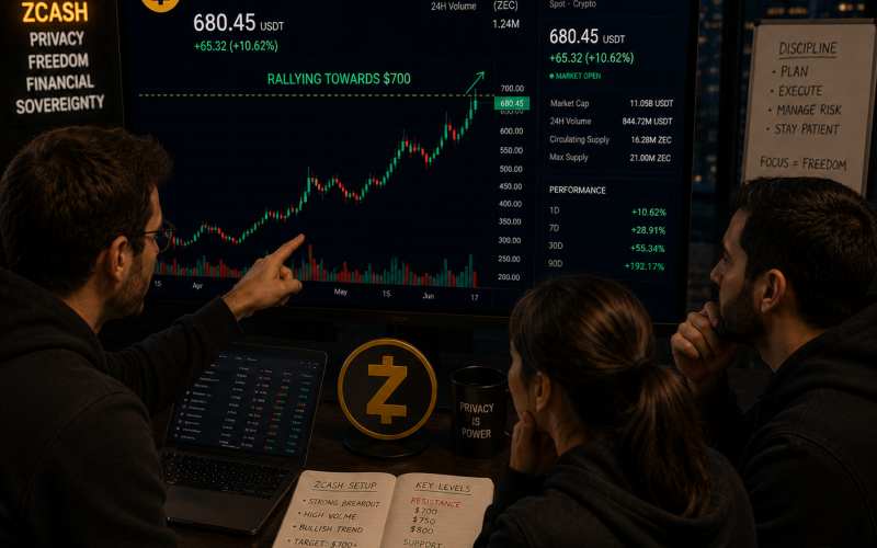 ZCASH approaching $700