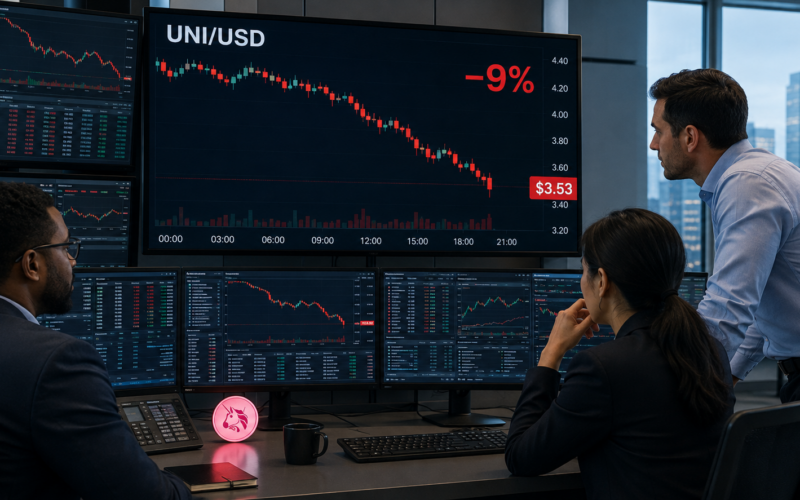 Uniswap slides 9% as weak retail demand threatens key support