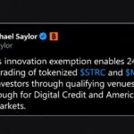Saylor Says SEC Exemption Puts Tokenized MSTR and STRC Onchain 24/7