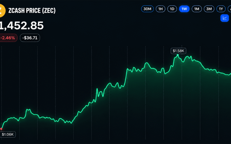 Zcash Price Holds Above $1,440 After Sharp Rally Pullback