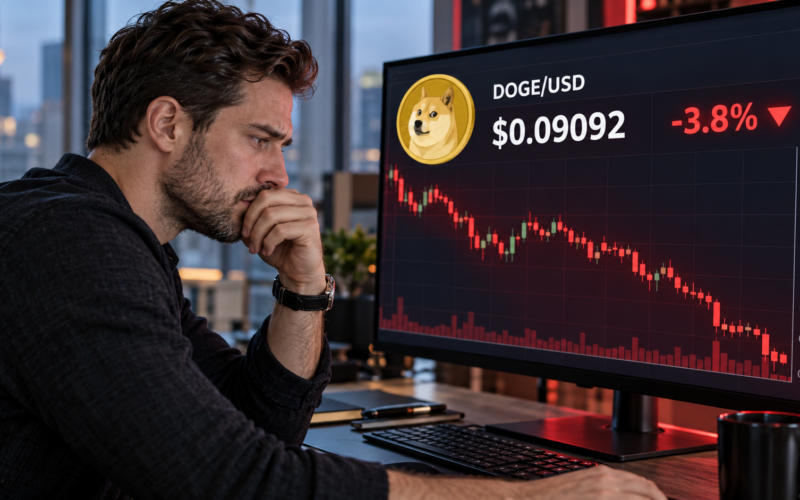 Dogecoin dips 5% this week as bearish positioning puts $0.088 support in focus