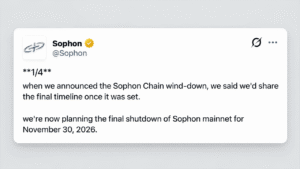 Sophon Set to Pull Plug on Layer 2 Network After $70M Funding Push – Bitcoin News